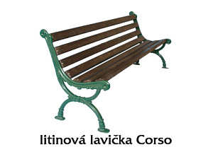 litinová lavička Corso litinová lavička Corso