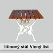 Zahradní stůl Vinný list