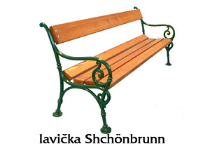 litinová lavička Shchönbrunn litinová lavička Shchönbrunn