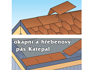 okapový a hřebenový pás Katepal okapový a hřebenový pás Katepal