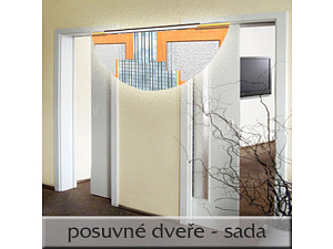 posuvné dveře do boxu 2x1200mm, sada posuvné dveře do boxu 2x1200mm, sada