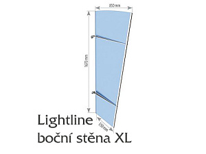 boční stěna XL ke stříškám Lightline XL boční stěna XL ke stříškám Lightline XL