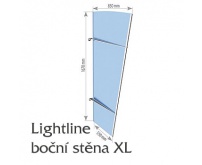 Vchodová stříška Lightline typ XL - boční stěna