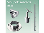 Sloupek nerezového zábradlí pro lanka - koncový