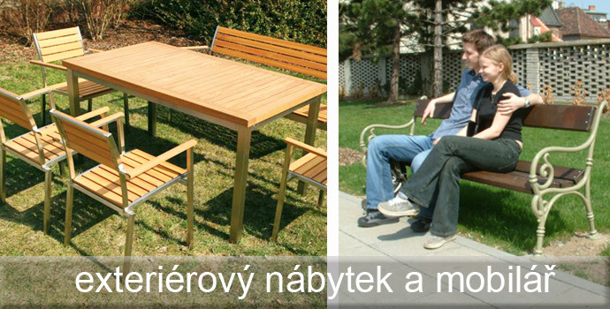 zahradní nábytek a městský mobiliář