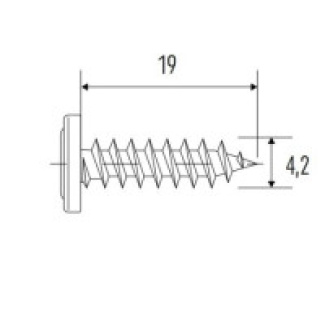 Upevňovací vrut V4219 - 4,2x19 mm - drážka PH-2