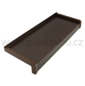 Parapet venkovní hliníkový ohýbaný EKONOMIK PA5130 - 130 mm - 07 bronzová