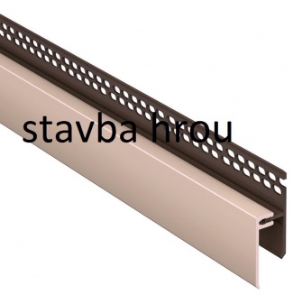 Lemovací U profil 2-dílný vrchní větrací SOLID BRICK a SOLID STONE SU262 - S01 béžový /3 m