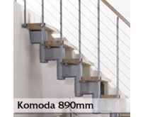 Přímé schodiště Komoda 890mm