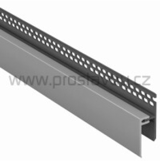 Ukončovací U profil 2-dílný vrchní větrací KERRAFRONT FS-262 - 06 šedá (Grey) /3 m