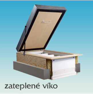Víko schodů pro nízkoenergetické domy