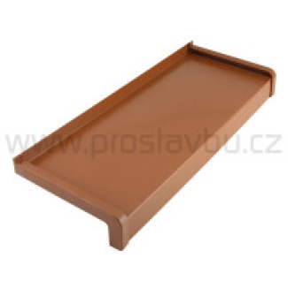 Parapet venkovní hliníkový ohýbaný EKONOMIK PA5225 - 225 mm - 05 světle hnědá