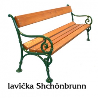 Litinová lavička Shchönbrunn