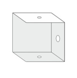 Držák plotového pole 'botička' pro profil 40x40 mm Modular P6200 - ořech (nerez+lak)