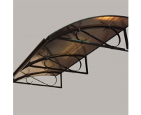  Robelit Markýza Retro 200x90cm - černá, výplň polykarbonát