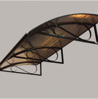 Robelit Markýza Retro 200x90cm - černá, výplň polykarbonát