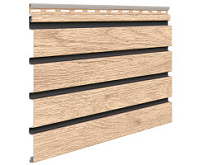 Fasádní obklad - lamela WOOD SIDING SVP-B6 FRONTO V-BLACK - 57 světlý dub /2,95 m