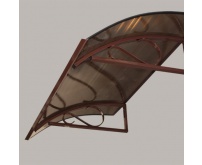 Vchodová stříška Robelit ARCO 150x90x25cm - hnědá