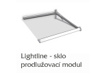 Vchodová stříška Polymer, Lightline s bezpečnostním sklem - prodlužovací modul