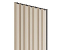 Obkladové panely Vilo MPC MODULO - akustický lamelový panel S - Satin Cream /0,14 x 2,65 m