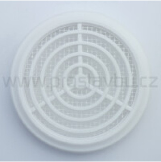 Fasádní kruhová větrací mřížka 90 mm ABS P239 - 01 bílá