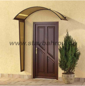 Vchodová stříška oblouková Robelit 250x90x60cm, výplň z polykarbonátu