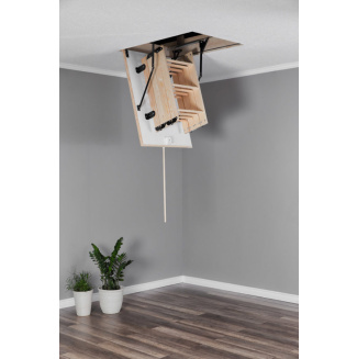 Půdní schody  OMAN s dřevěným žebříkem EASY STEP B 130 X 70