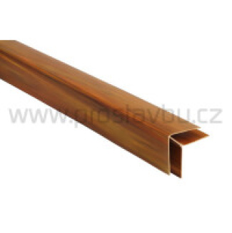 Vnější rohový profil Prostavbu Color P117 - 14 zlatý dub/teak