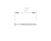 Fasádní hřeb pro vinyTherm V5104 - 1,9x27 mm - drážkovaný, nerez A2/ bílý lak