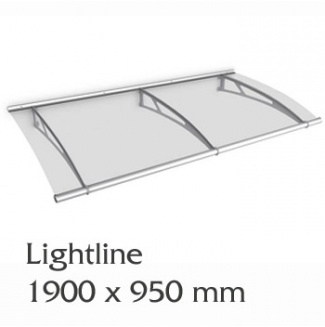 Vchodová stříška Lightline Polymer L 1900 x 950 mm                      