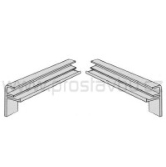 Krytka boční hliníková pod omítku KLASIK PA8638 - 380 mm - 06 antracitová (pravá+levá)