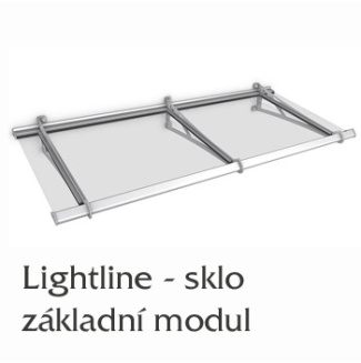 Vchodová stříška Polymer, Lightline s bezpečnostním sklem - základní modul