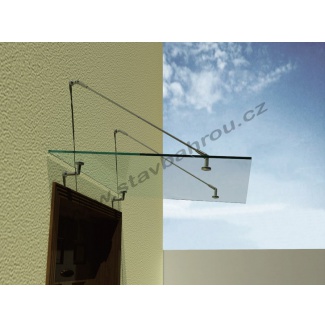 Stříška s bezpečnostním lepeným sklem  1400 x 1000 mm