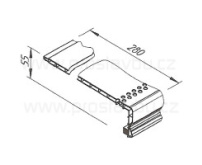 Profil ostění HORNÍ vinyCom 270 mm V2135 - 0011 bílá