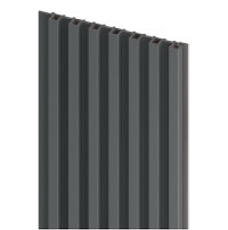 Obkladové panely Vilo MPC MODULO - akustický lamelový panel S - Deep Grey /0,14 x 2,65 m