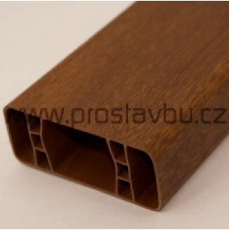 Plotový profil - plastová plotovka 80x32 mm Modular P6058 - 8001 fólie Zlatý dub (Renolit)