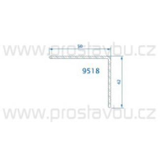 Okopový lemovací &quot;L&quot; profil Twinson  P9518 - hliníkový 66 elox hnědý /4,5 m