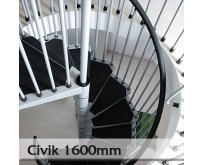 Ocelové schodiště Civik 1600mm