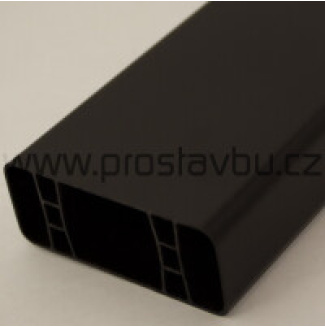 Plotový profil - plastová plotovka 80x32 mm Modular P6058 - 008 palisandr